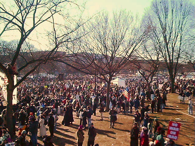 The Mall filled with Protesters. This is after some folks had already started to march...