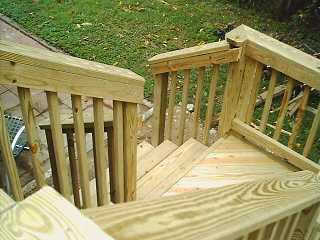 looking down the back stairs